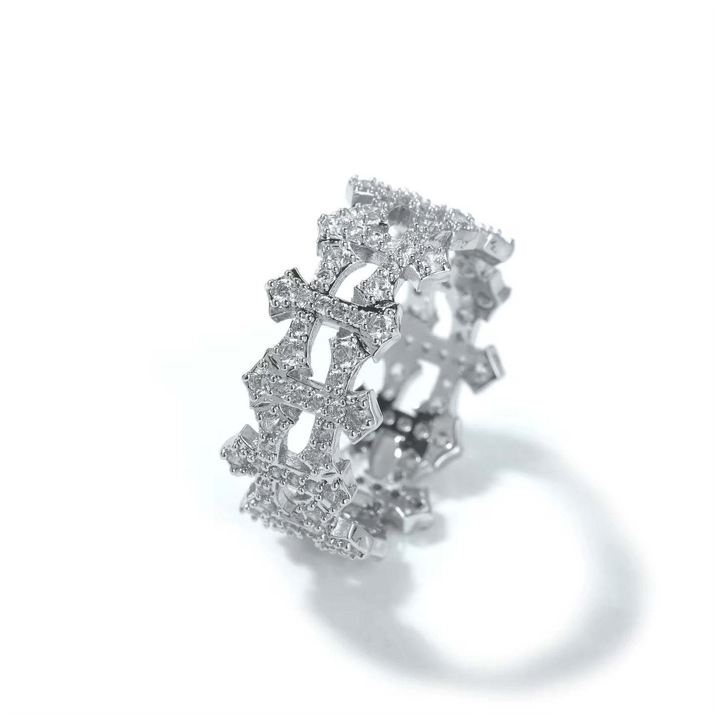 Chrome Cross Ring