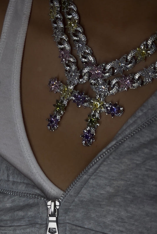 ICY CROSS NECKLACE
