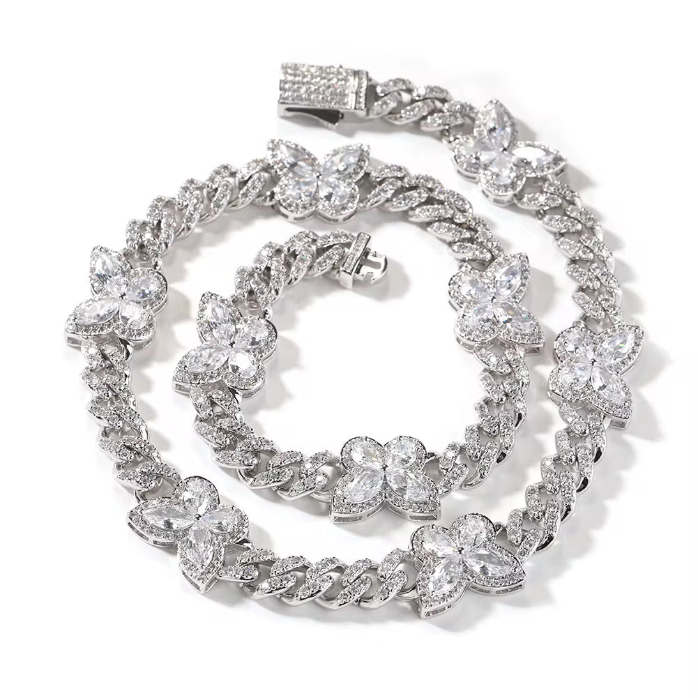 Butterfly Cuban Necklace