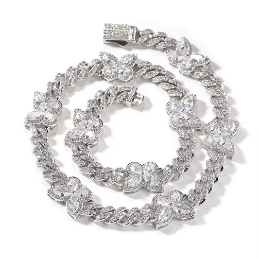 Butterfly Cuban Necklace