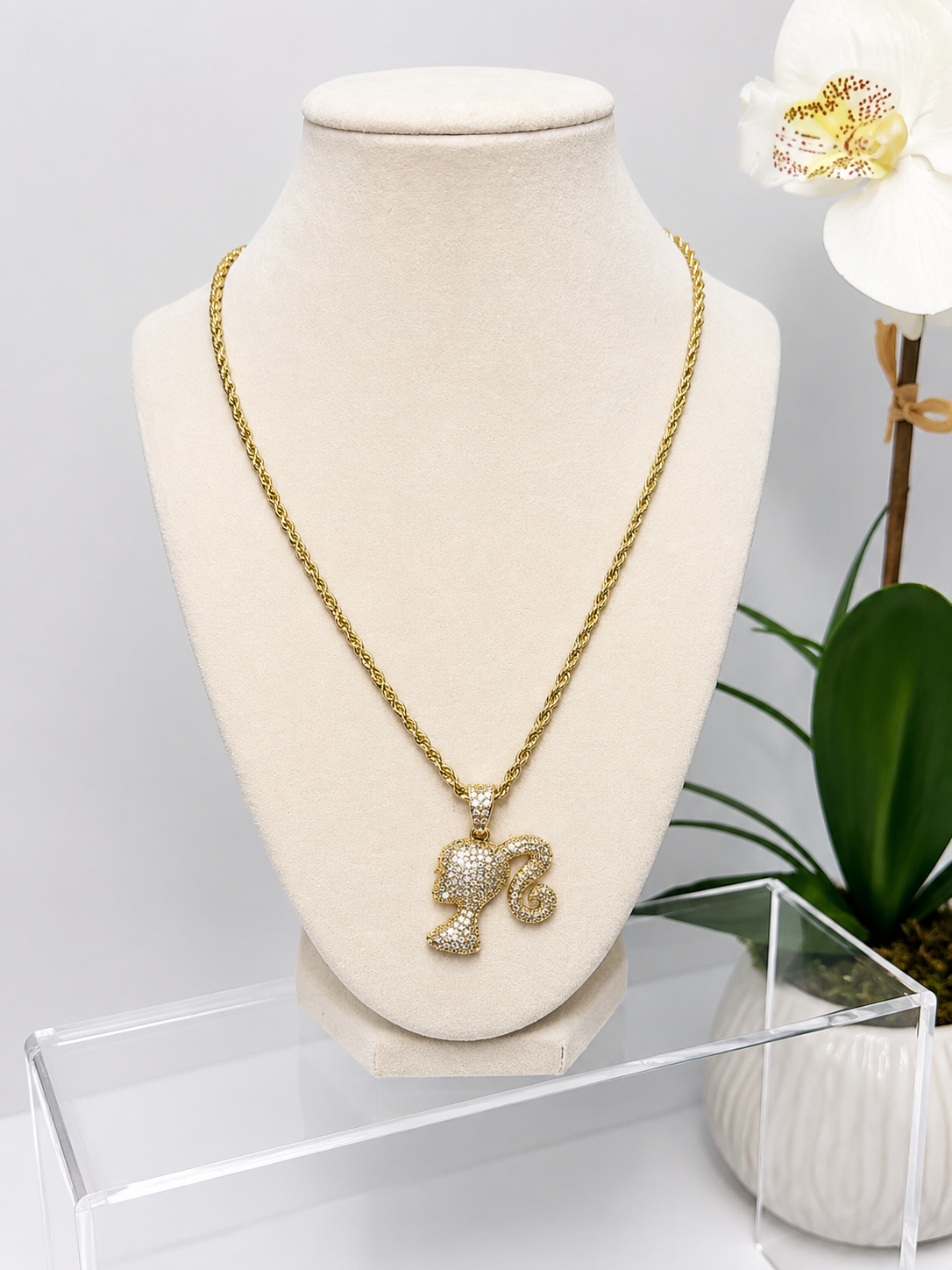 Bling Barbie necklace
